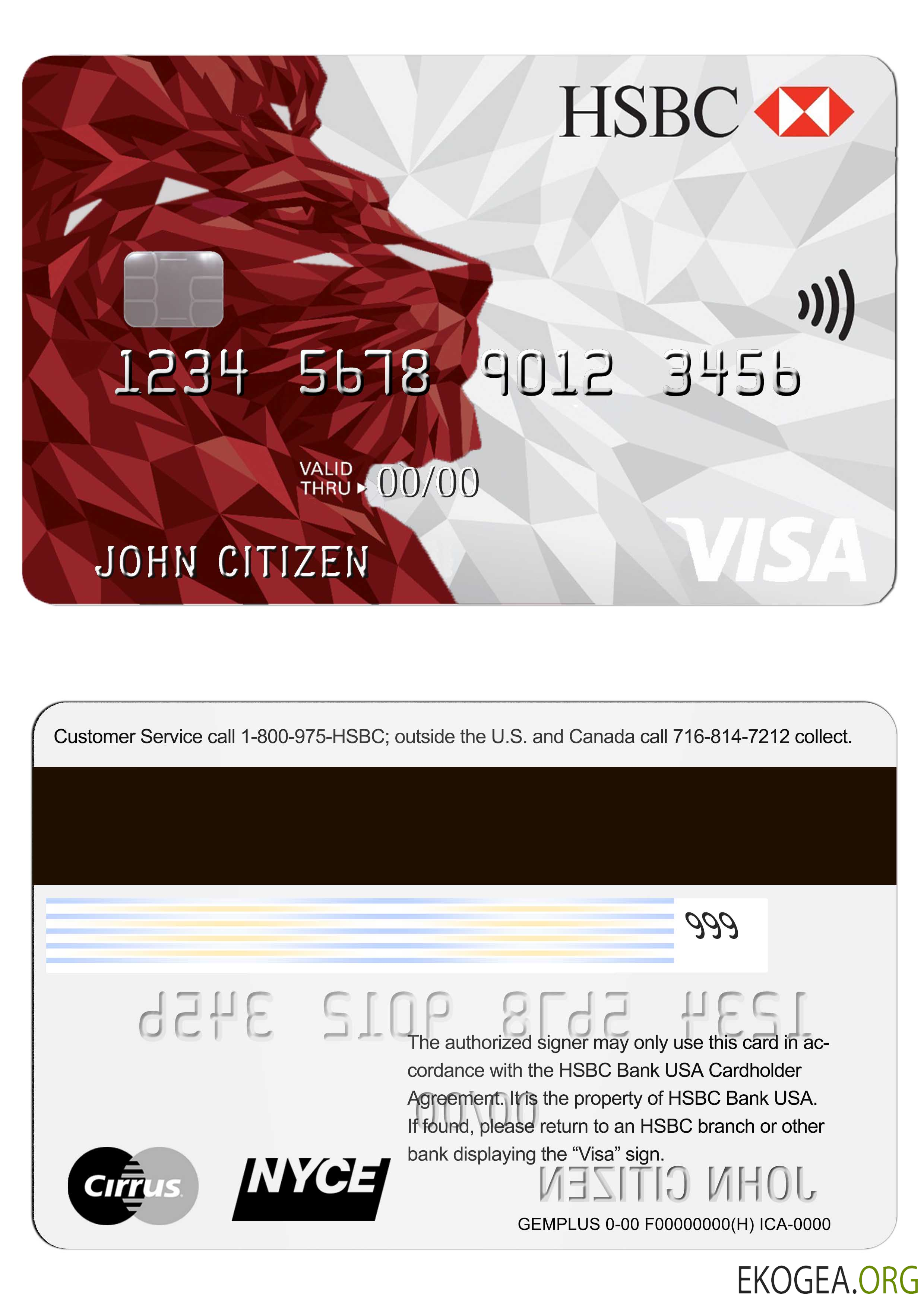 Carte de crédit visa HSBC USA